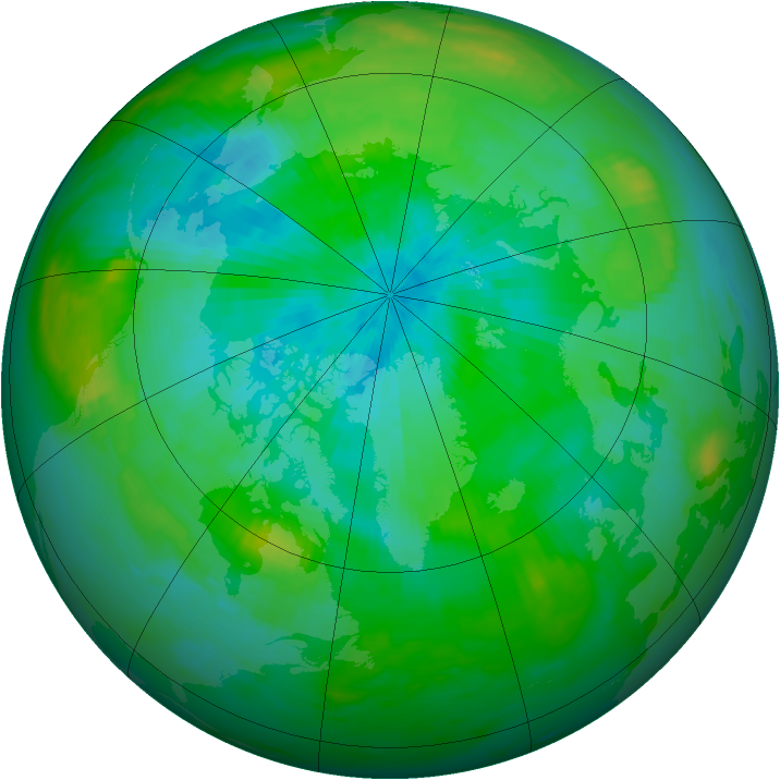 Arctic ozone map for 05 September 1979
